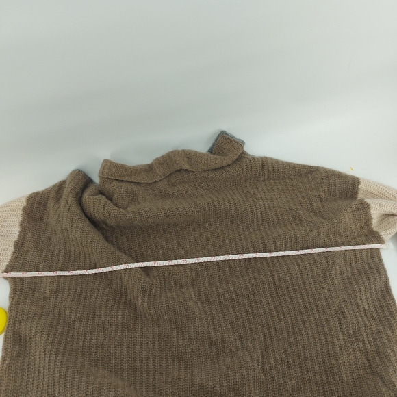 Nordstrom Signature Cashmere Colorblock Cowlneck Sweater Oversized Small - Picture 7 of 8